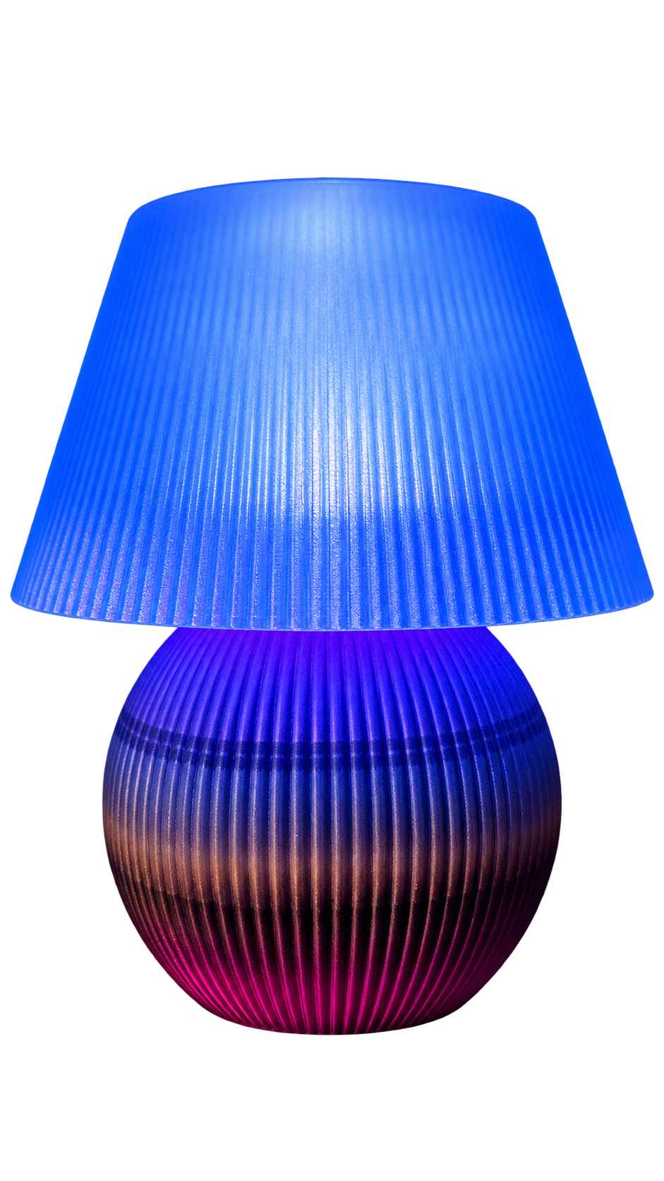 Custom color 3D printed lamp example 1