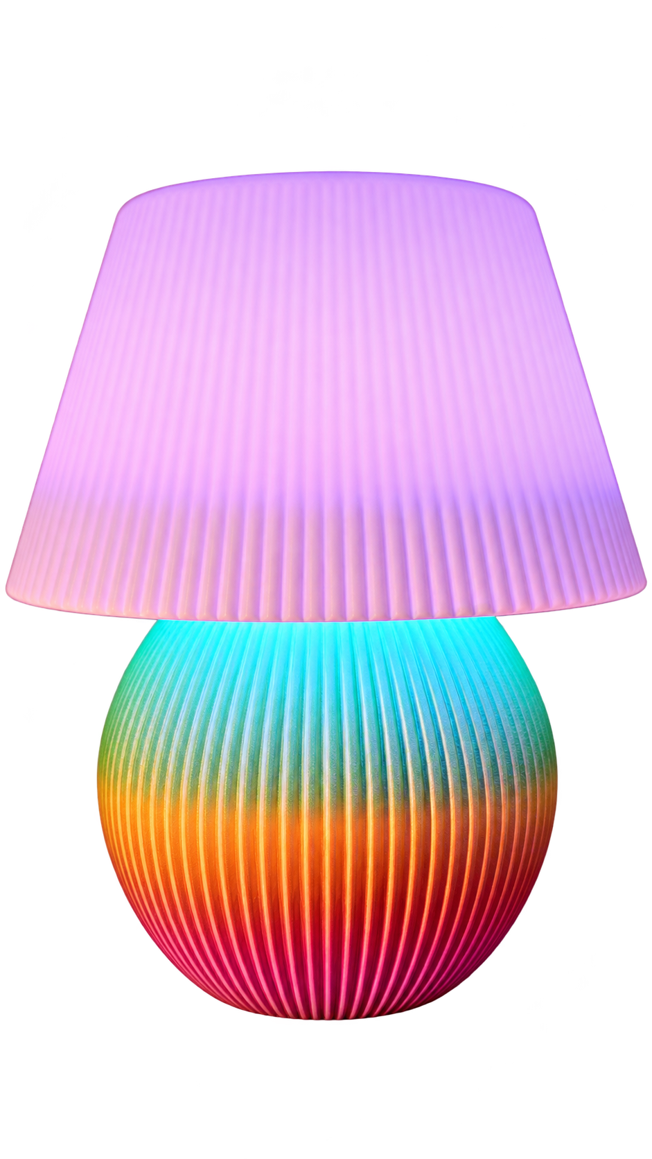 Custom color 3D printed lamp example 5
