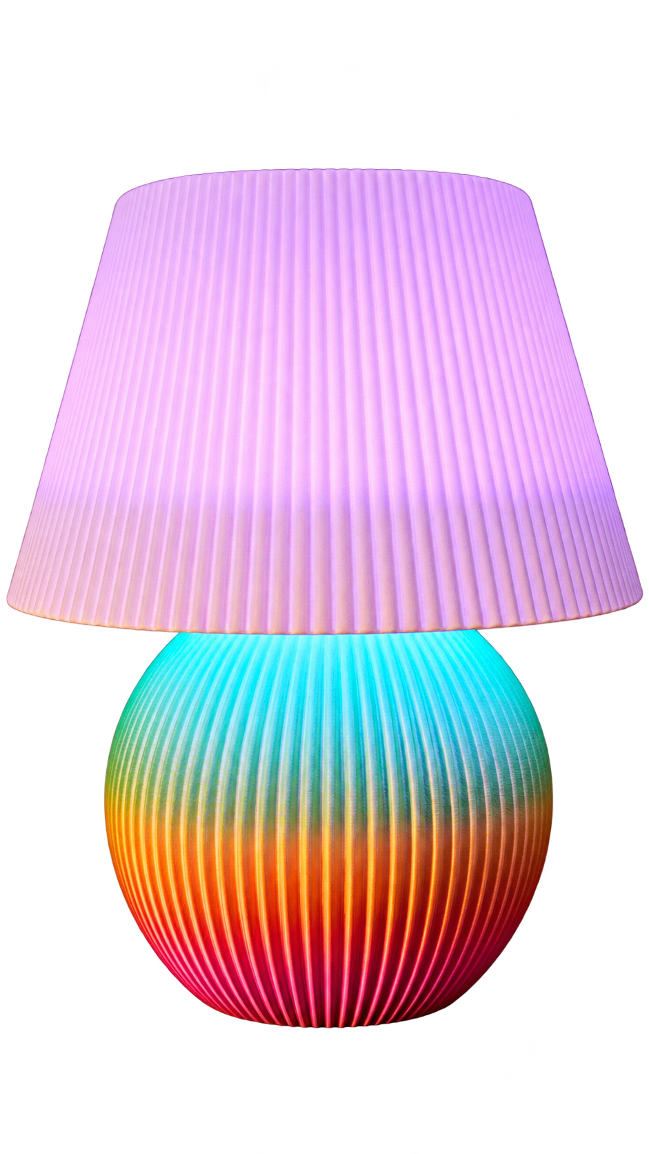 Custom color 3D printed lamp example 3